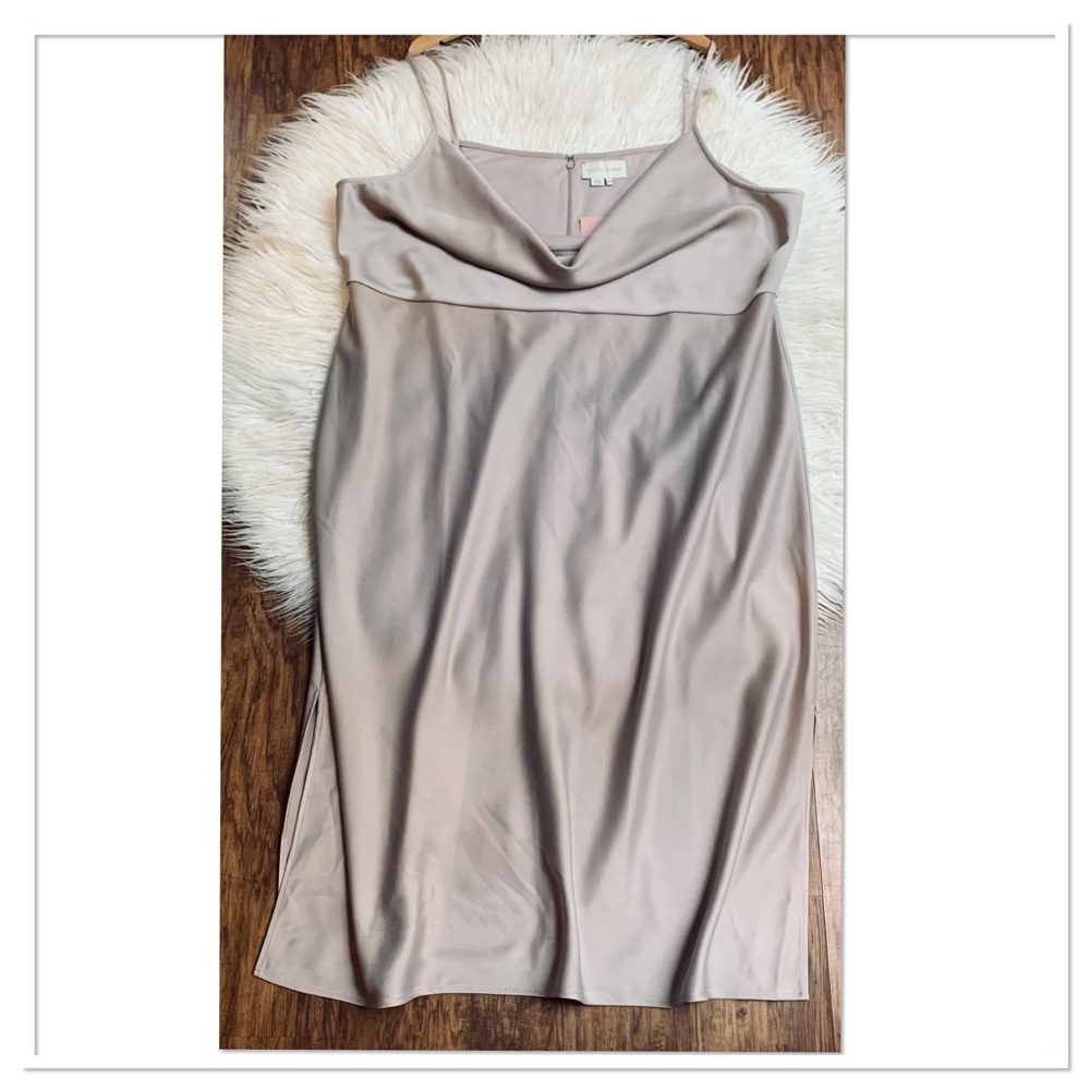 NWT Anthropologie Sachin & Babi Cali Satin Midi Dress Charmeuse Size 26 - Picture 2 of 11